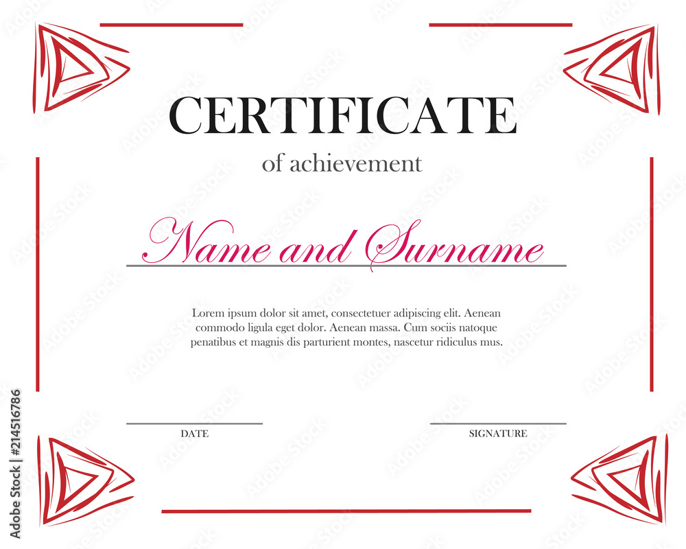 Creative certificate, diploma. Frame for diploma, certificate. Certificate template with elegant border frame, Diploma design for graduation or completion.