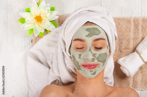 Young healthy woman with face mask.