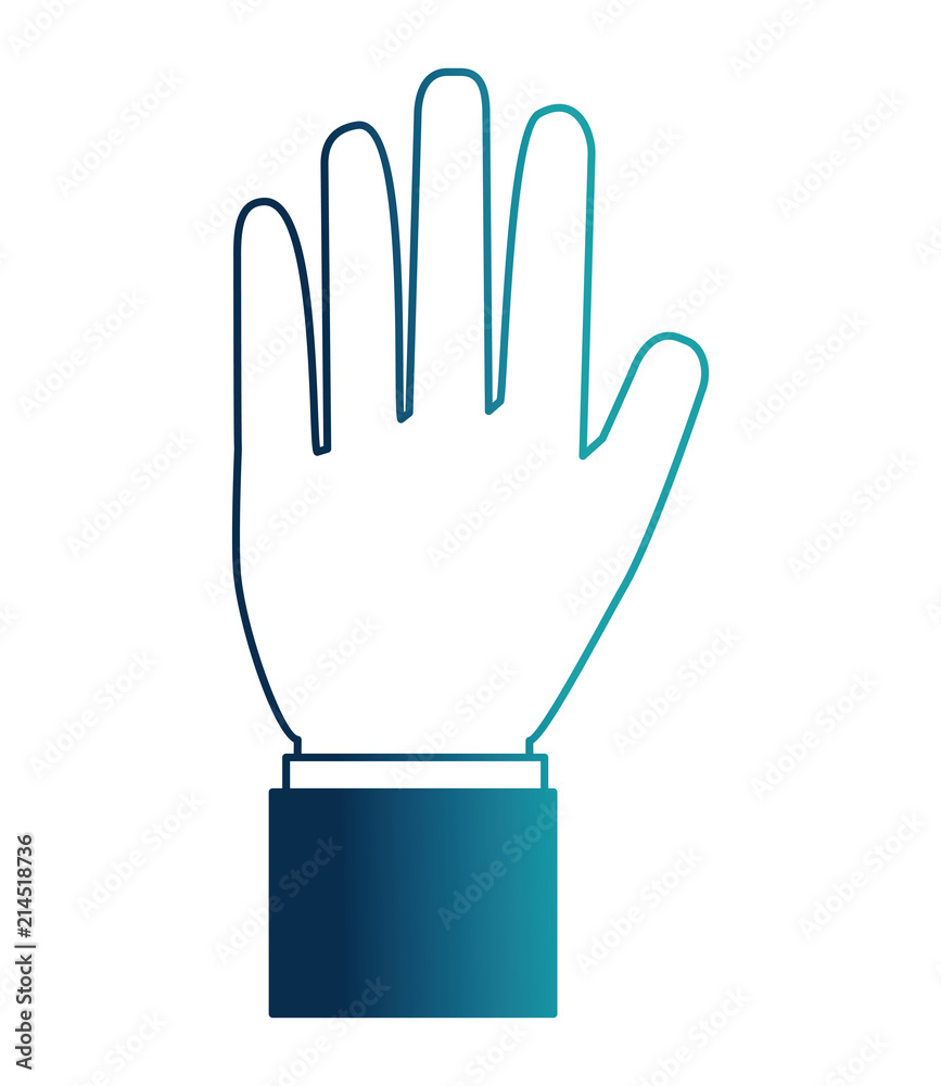 Obraz premium hand human stop icon vector illustration design