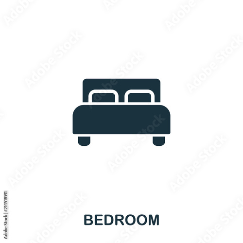 Bedroom creative icon. Simple element illustration. Bedroom concept symbol design from real estate collection. Can be used for web, mobile and print. web design, apps, software, print.