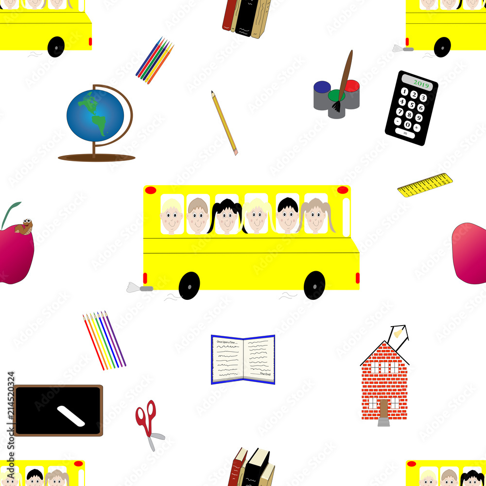 Obraz Back to School or Education seamless pattern