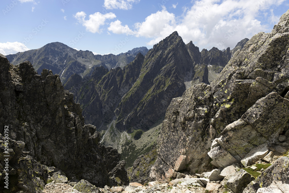 View on the mountain Peaks of the High Tatras, Slovakia
