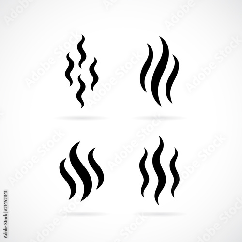 Hot smoke vector icon