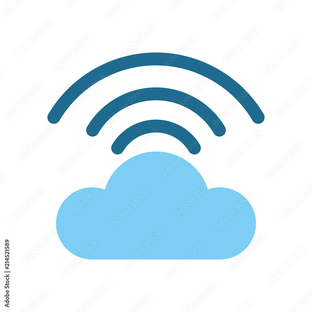 Cloud computing and wifi vector illustration graphic design