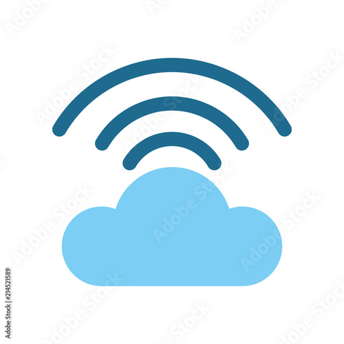 Cloud computing and wifi vector illustration graphic design