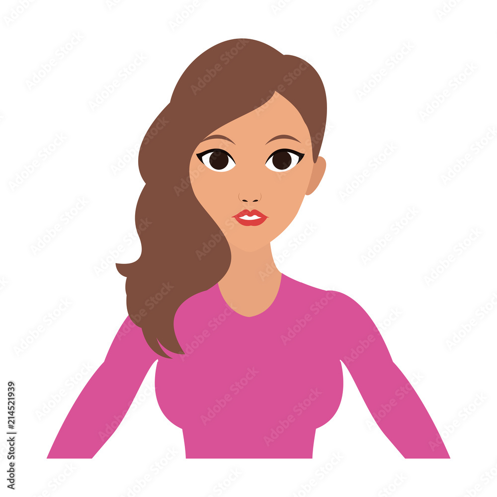 Beautiful woman cartoon vector illustration graphic design Beautiful woman cartoon vector illustration graphic design