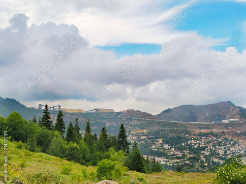 turkey, kastamonu-kure copper mine view