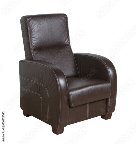 brown leather chair photo