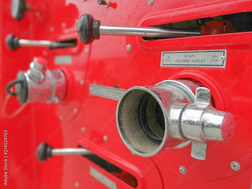 Firefighters tools fire extinguisher and hose, accessories and equipment for fire fighting Firefighters tools fire extinguisher and hose, accessories and equipment for fire fighting