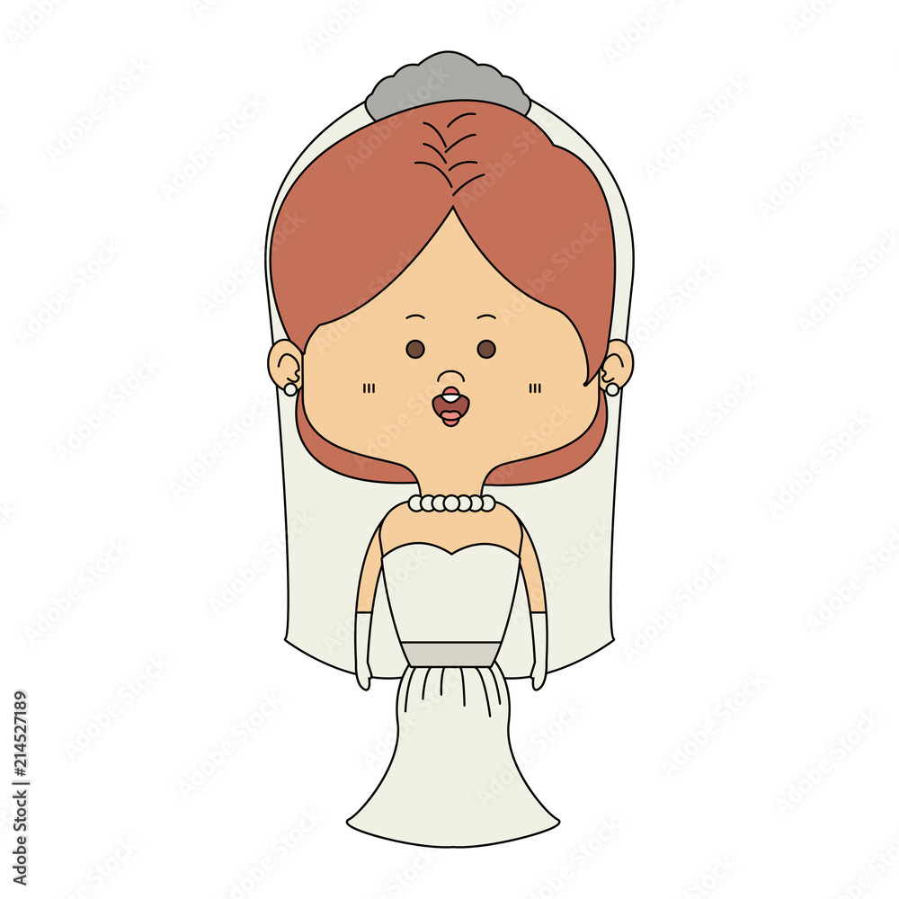 Beautiful midget bride cartoon vector illustration graphic design Beautiful midget bride cartoon vector illustration graphic design