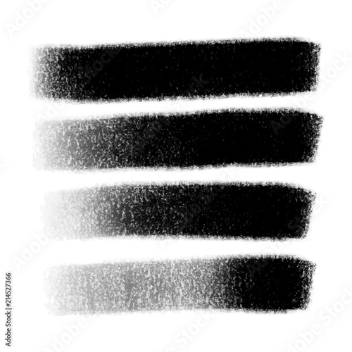 Vector set of hand drawn brush strokes and stains. One color monochrome artistic hand drawn backgrounds.