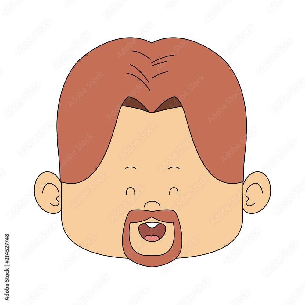 Cute midget man face with beard vector illustration graphic design Cute midget man face with beard vector illustration graphic design