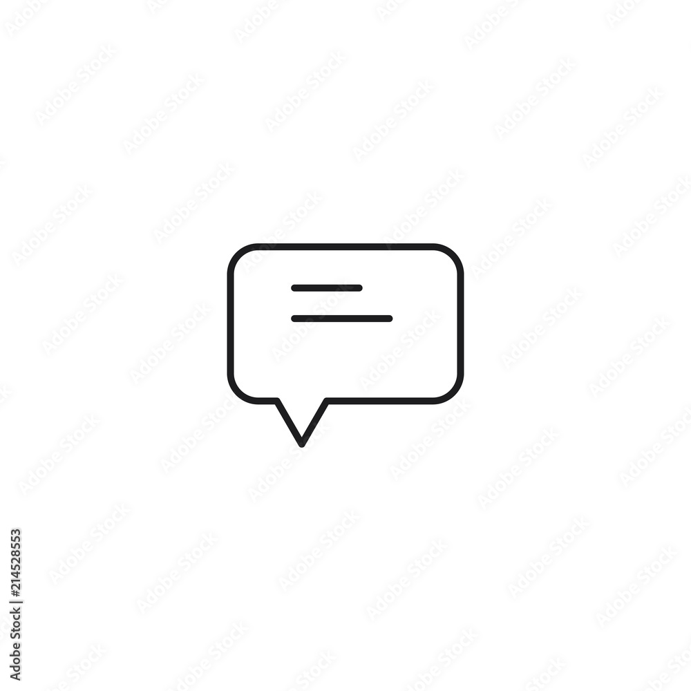 line comment icon on white background line comment icon on white background