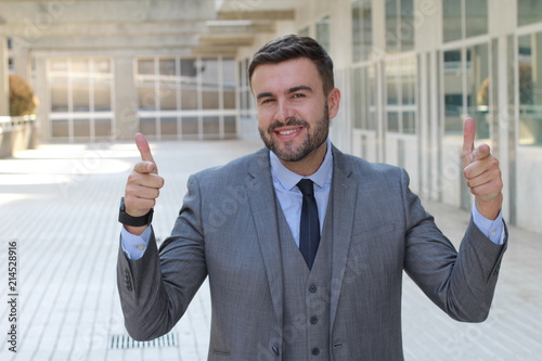 Photography Confident businessman pointing at camera