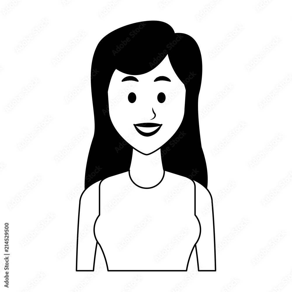 Young woman with casual clothes cartoon vector illustration graphic design Young woman with casual clothes cartoon vector illustration graphic design