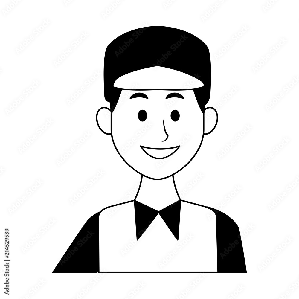 Young man with casual clothes cartoon vector illustration graphic design