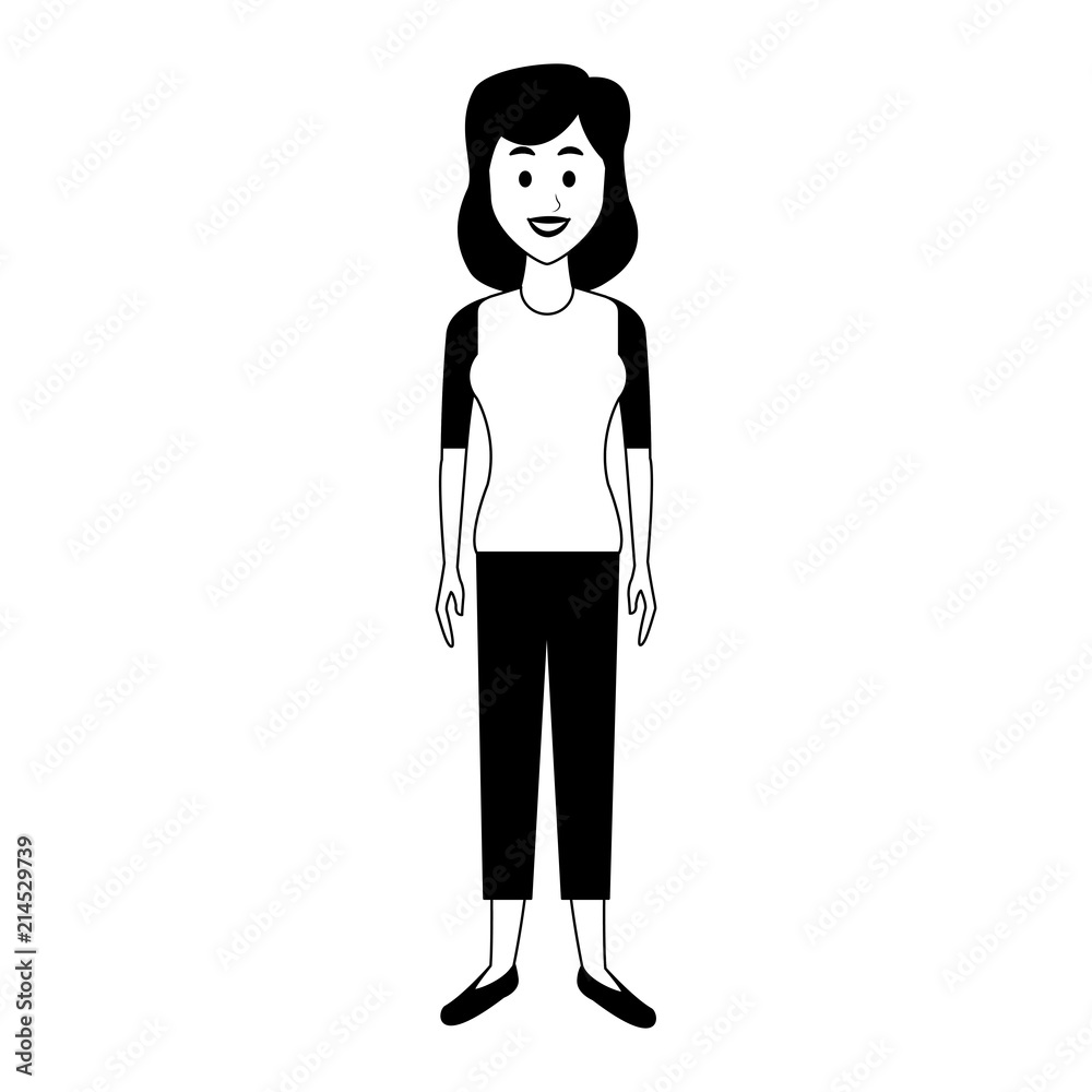 Young woman with casual clothes cartoon vector illustration graphic design Young woman with casual clothes cartoon vector illustration graphic design