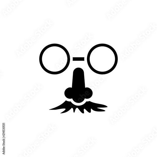 Overhead nose and glasses icon. Element of joke dat icon. Premium quality graphic design icon. Signs and symbols collection icon for websites, web design, mobile app
