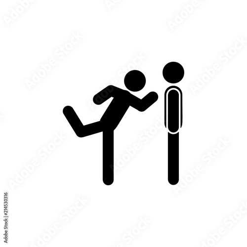 kick one foot icon. Element of joke dat icon. Premium quality graphic design icon. Signs and symbols collection icon for websites, web design, mobile app