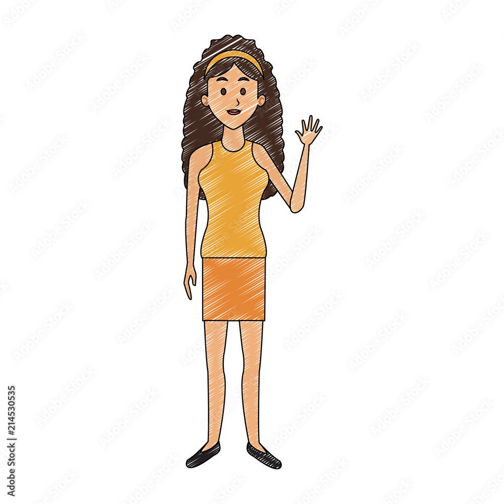 Young woman with casual clothes cartoon vector illustration graphic design Young woman with casual clothes cartoon vector illustration graphic design