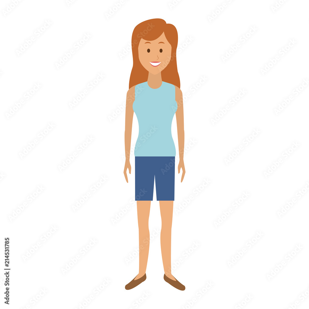 Young woman with casual clothes cartoon vector illustration graphic design Young woman with casual clothes cartoon vector illustration graphic design