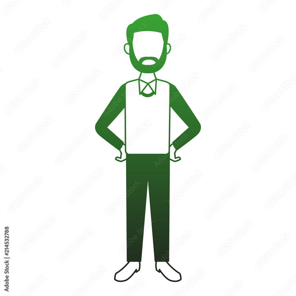 Young man with casual clothes cartoon vector illustration graphic design