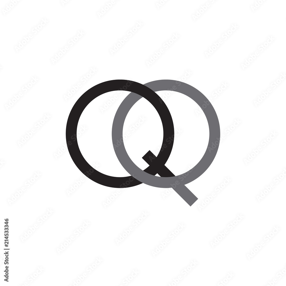 QQ logo letter line art design QQ logo letter line art design