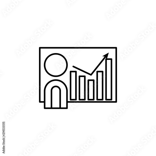 presentation of the schedule icon. Element of sturt up icon for mobile concept and web apps. Thin line presentation of the schedule icon can be used for web and mobile