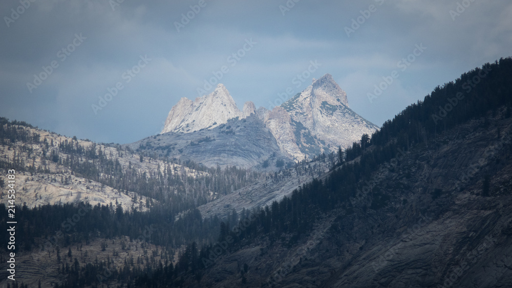 Echo Peaks Closeup, Jagged Mountaintops in Yosemite National Park