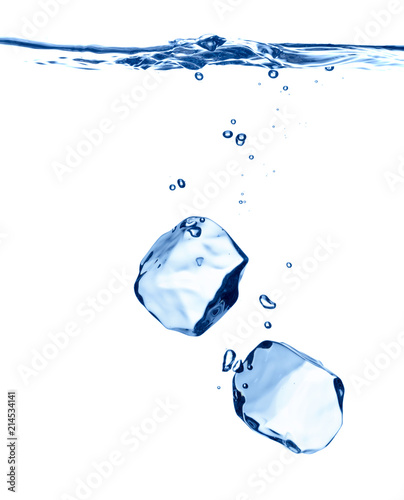 ice cube splash in water cold
