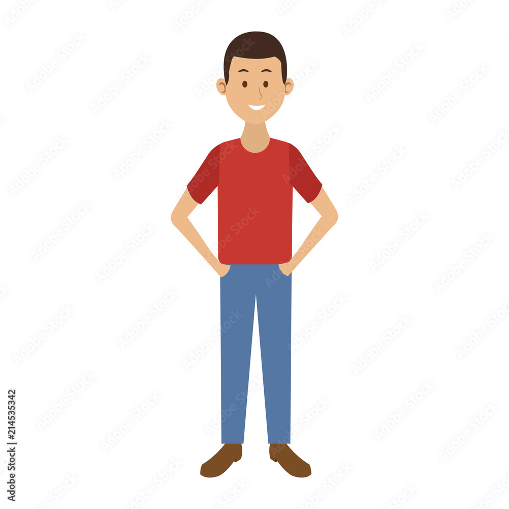 Young man with casual clothes cartoon vector illustration graphic design Young man with casual clothes cartoon vector illustration graphic design