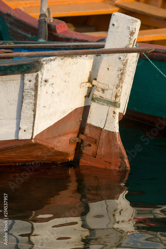 Traditional fisher boat in Peru. © christian vinces