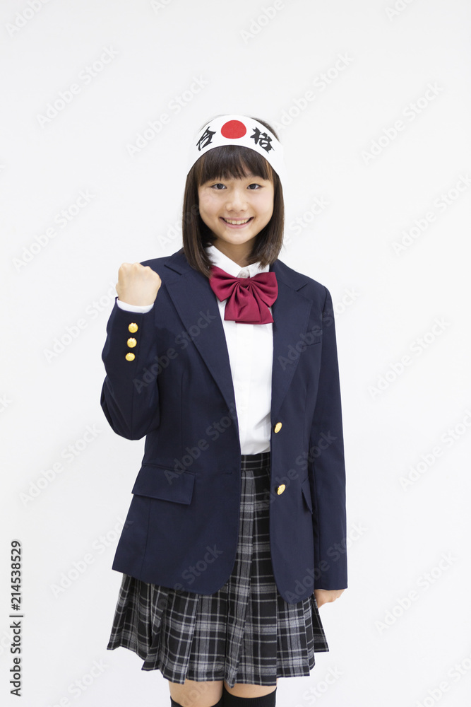 Fototapeta premium 応援する中学生