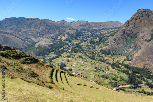 Incan Ruins at Pisac, Peru photo