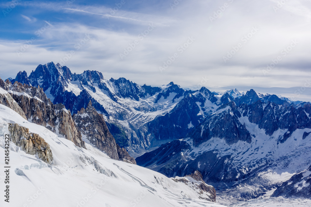 European Alps and Glacier in Chamonix