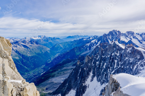 Chamonix Aiguille and Valley in France
