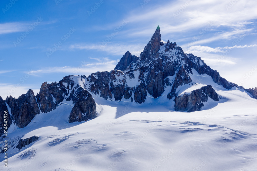 Fototapeta premium Chamonix Aiguille Peaks and Glacier in France
