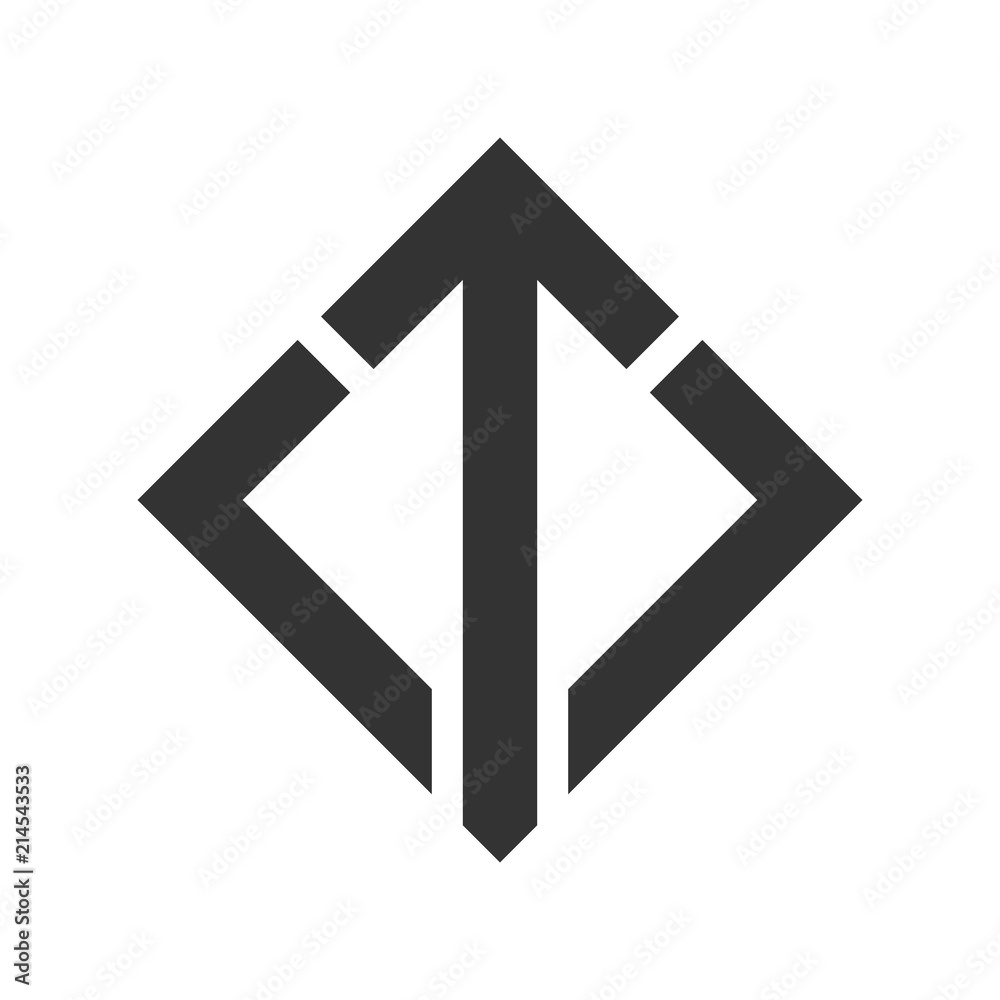 Arrow logo. Archer icon. Up symbol. Vector eps 08. Arrow logo. Archer icon. Up symbol. Vector eps 08.