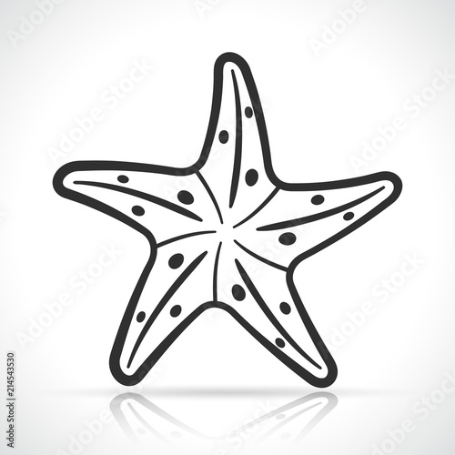starfish icon design on white background