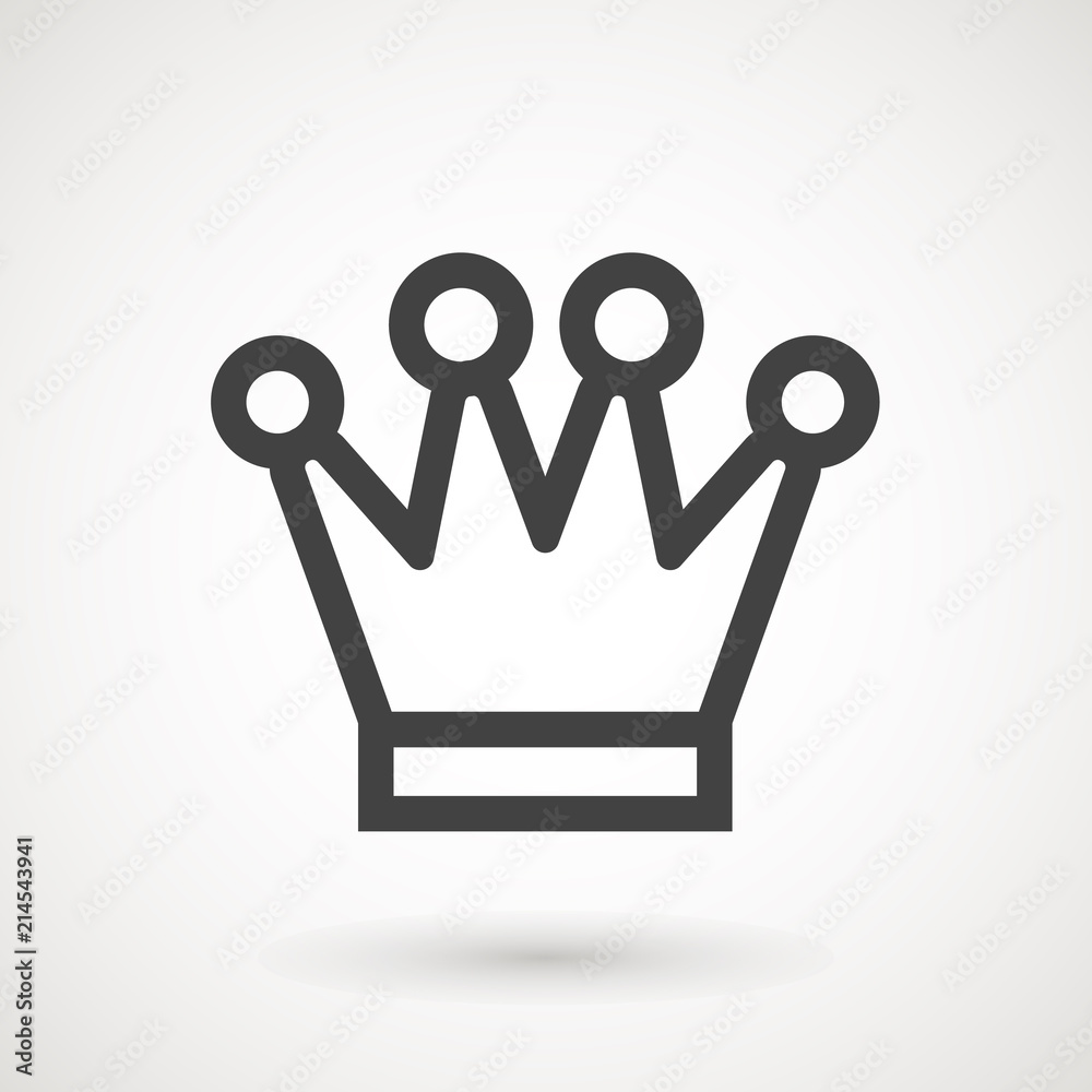 Crown Icon in trendy flat style isolated on grey background. Crown symbol for your web site design, logo, app, UI. Vector illustration, EPS10 Crown Icon in trendy flat style isolated on grey background. Crown symbol for your web site design, logo, app, UI. Vector illustration, EPS10