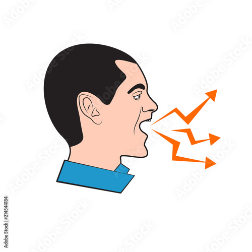 Screaming man, shouting boss