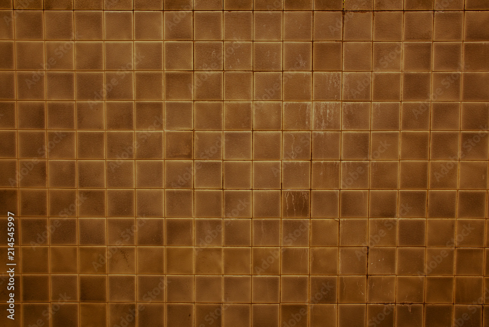 Brown tile old background Brown tile old background