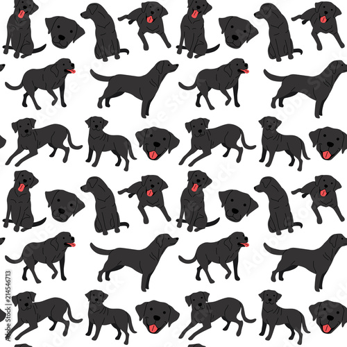 labrador,seamless pattern