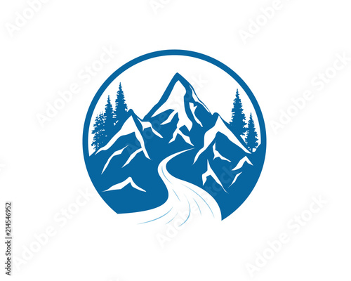 creative mountain logo template
