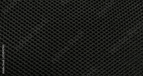 Black nylon fabric pattern texture background. photo
