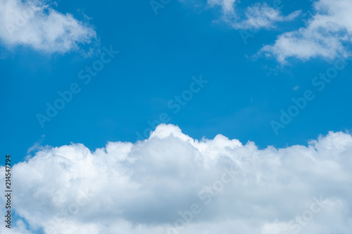Beautiful blue sky with clouds for background.