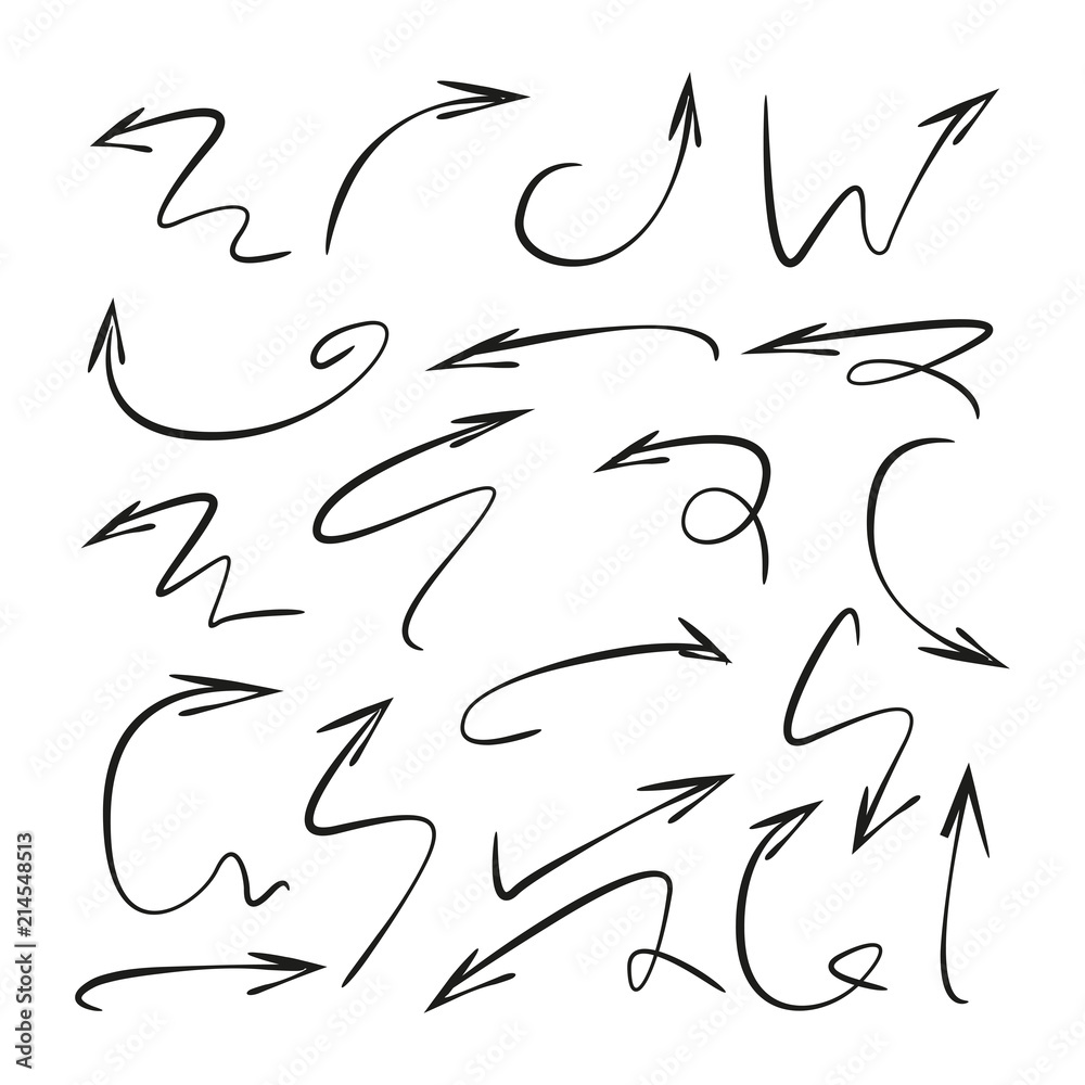 hand drawn and doodle arrows