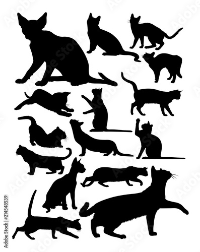 Cat silhouette. Good use for symbol, logo, web icon, mascot, sign, or any design you want.