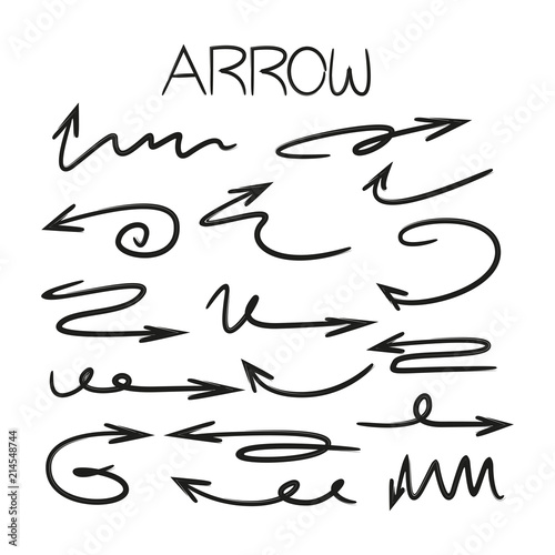 doodle and grunge arrows