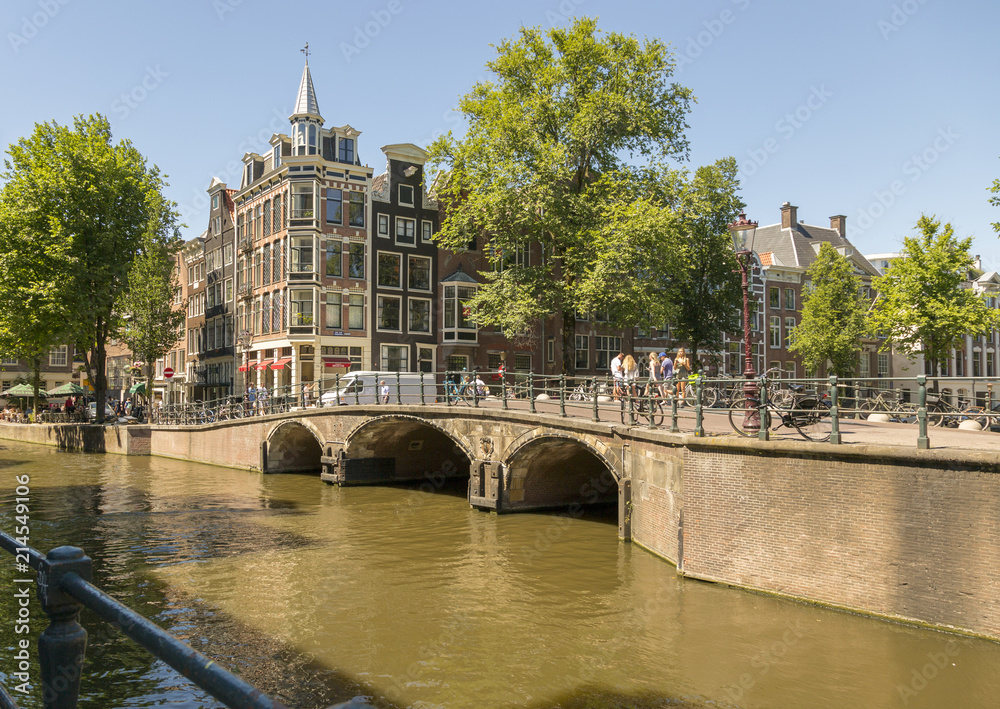 Bridge in the center of Amsterdam